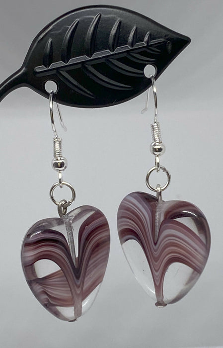 Czech Glass Heart Earrings