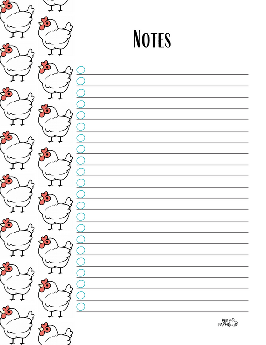 Artisans Cooperative Brook the Chicken Notepad 4"x5"