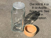 Lids fit 4 oz and 8 oz jars
