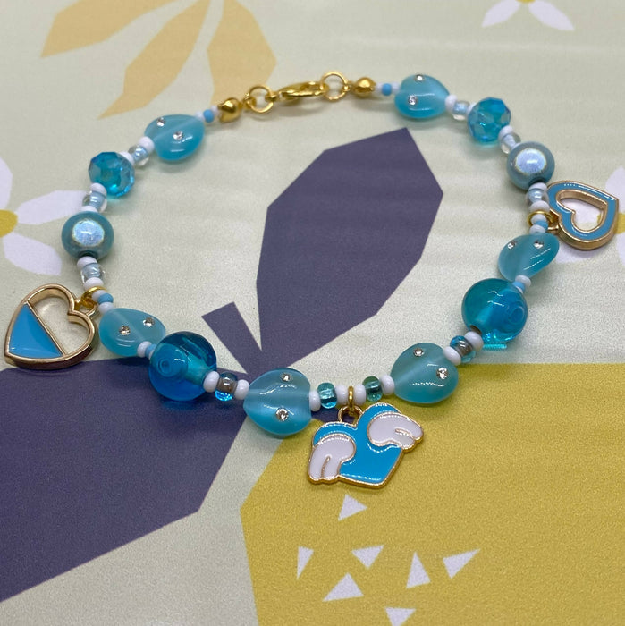 Fairy Core Blue Heart Bracelet