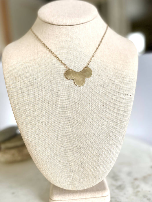 Grandiflora Brushed Brass Necklace