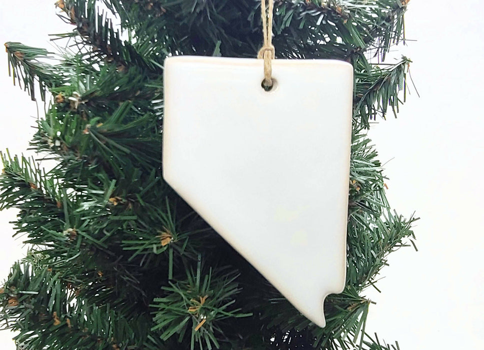 NV Nevada Christmas Ornament - Pottery Ornament