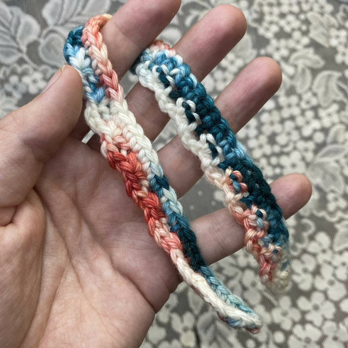 Crochet Bookmark in Co-op Colors