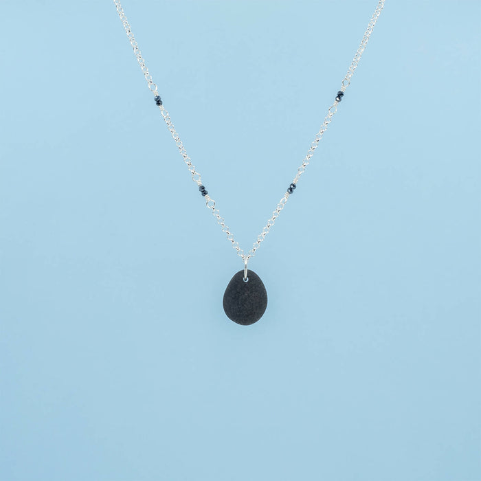 Beach Stone and Hematite Necklace