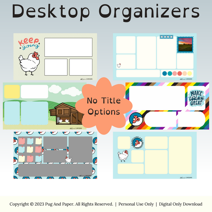 Digital Organizer Featuring AC's Brook the Chicken