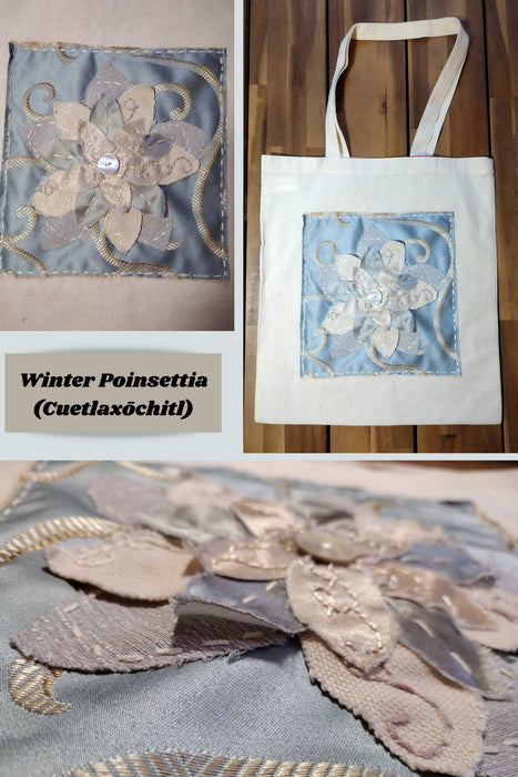 Hand embroidered tote bag - Winter collection