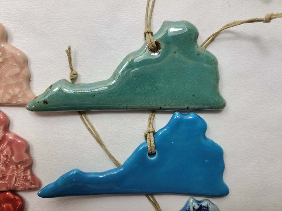 VA Virginia Christmas Ornament - Pottery Ornament