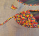 Side accent pockets with applique and edge binding