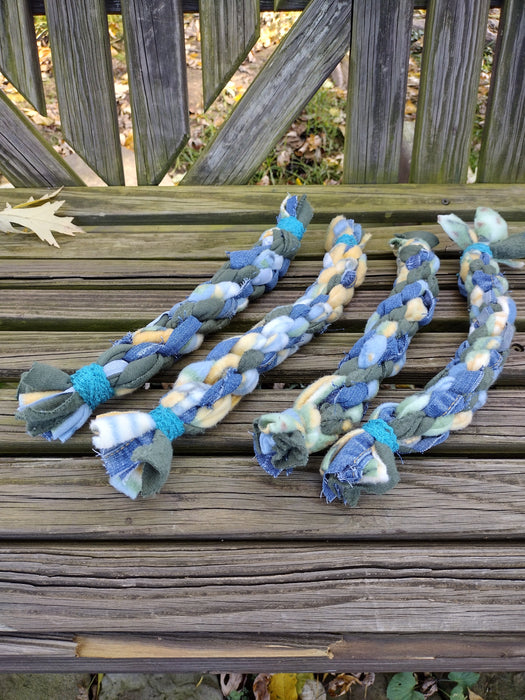 Hand Braided Rope Pet Tug Toys - Short 13-15 inches