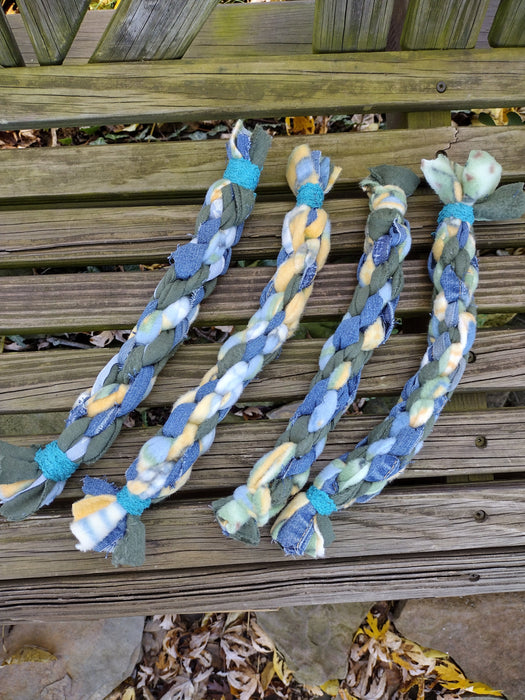 Hand Braided Rope Pet Tug Toys - Short 13-15 inches