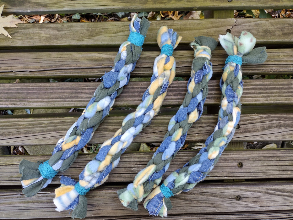 Hand Braided Rope Pet Tug Toys - Short 13-15 inches