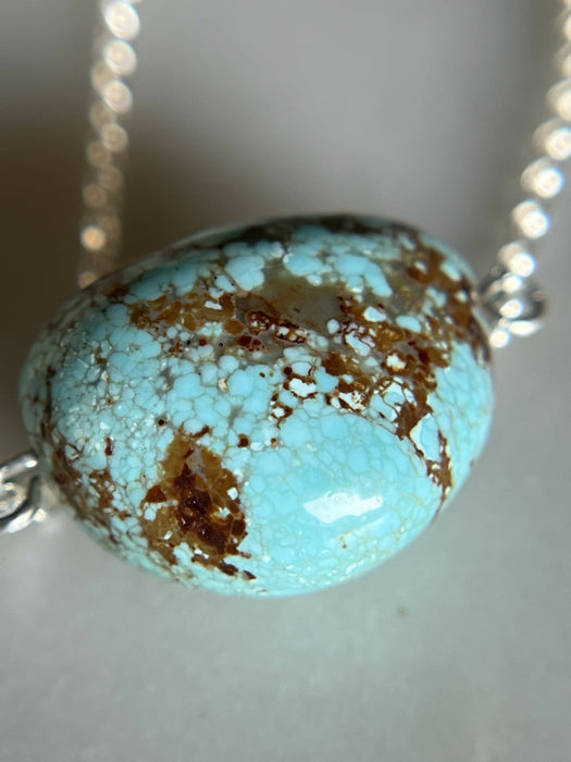 Turquoise Pebble Sterling Silver Necklace