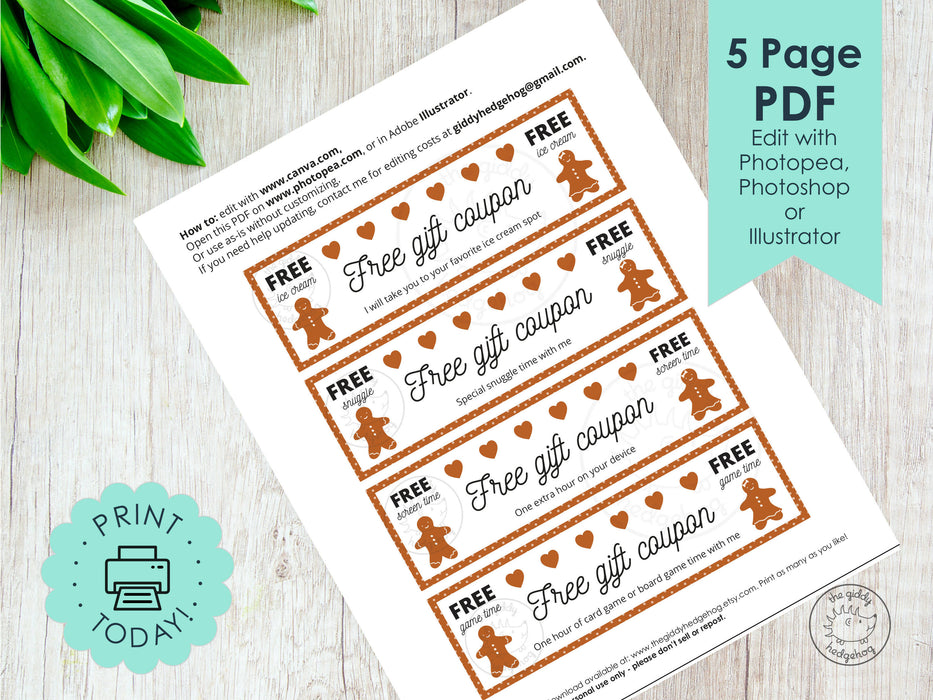 Holiday Coupons Gingerbreadman