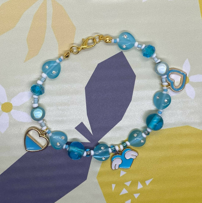 Fairy Core Blue Heart Bracelet