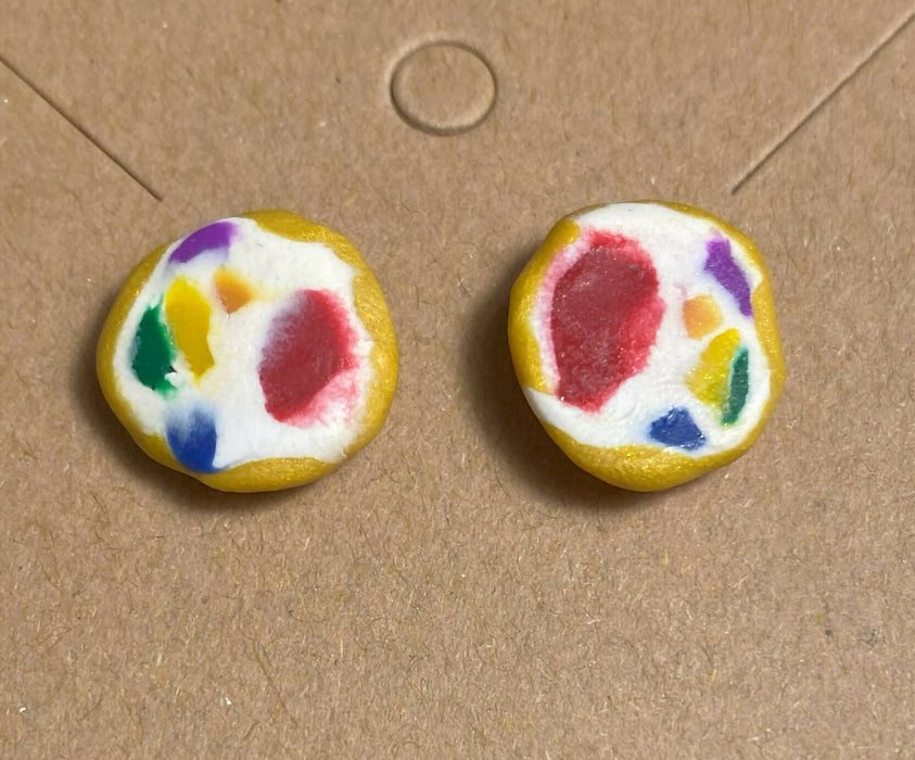 Mosaic/Jello Salad On A Plate Earrings