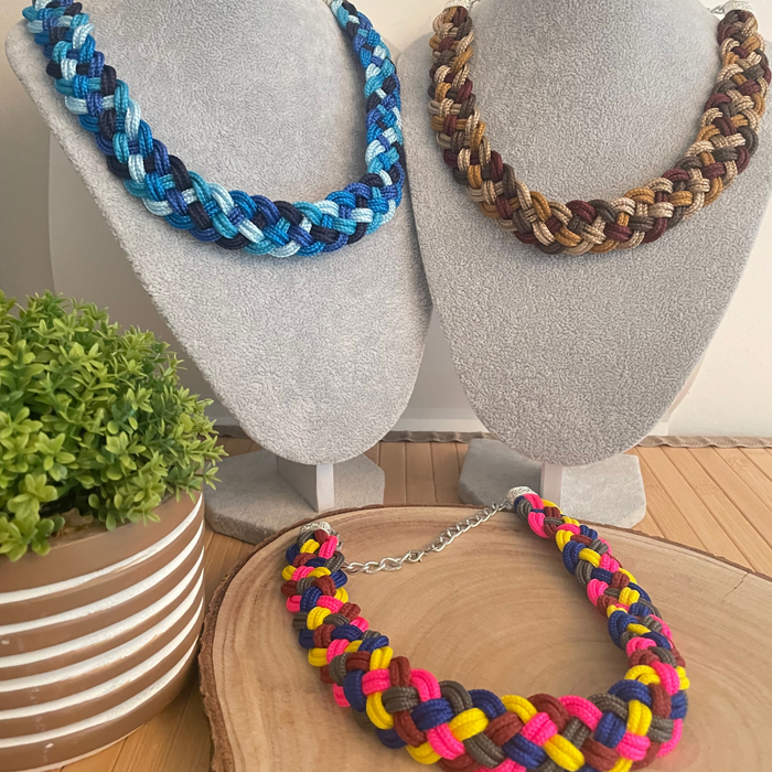 Five Strand Braided Cord Necklace (5)