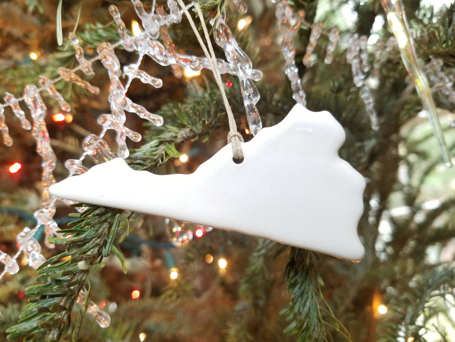 VA Virginia Christmas Ornament - Pottery Ornament