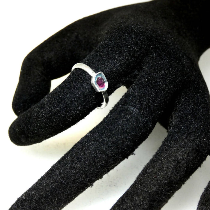 Coop Fundraiser Bi-Colour Tourmaline Bezel-Set Sterling Silver Ring
