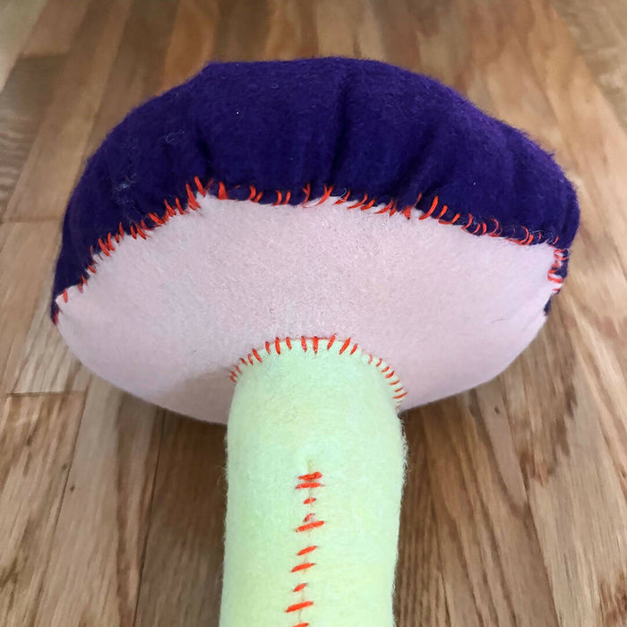 Felt Plush Mushroom - Plum Cap, Mint Stem