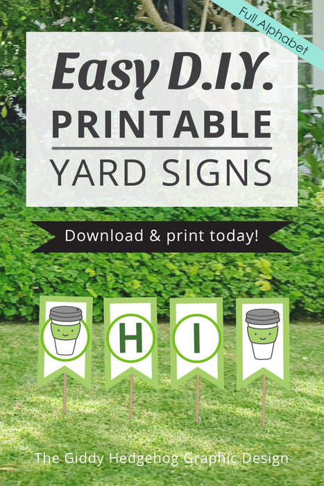 DIY Printable Custom Coffee Themed Birthday Banner, INSTANT DOWNLOAD