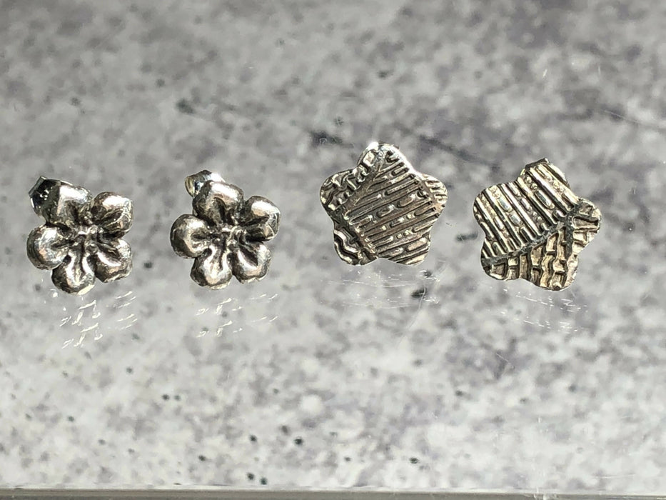 Sterling Silver Stud Earrings Posts - Two Styles