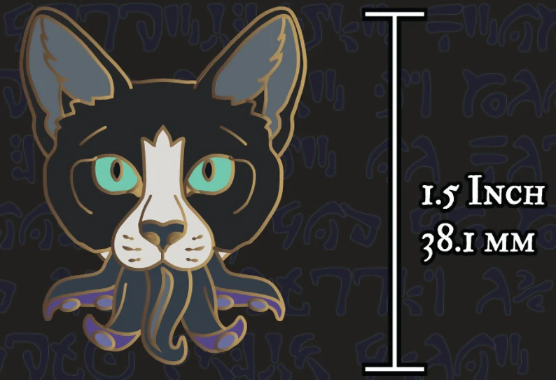 Eldritch Horror Inspired Cat Pins