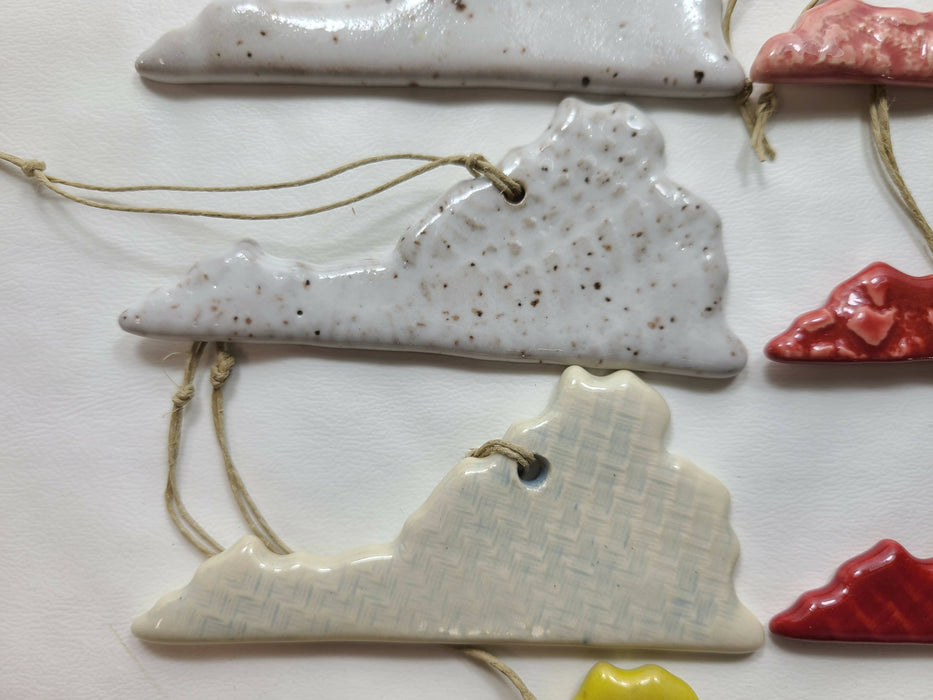 VA Virginia Christmas Ornament - Pottery Ornament