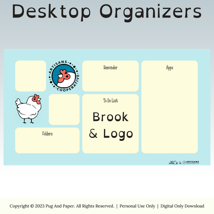 Digital Organizer Featuring AC's Brook the Chicken