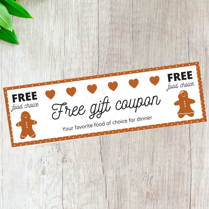 Holiday Coupons Gingerbreadman