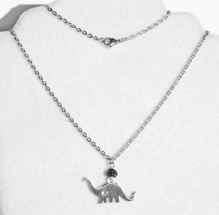 Stainless Steel Sauropod Pendant and Chain