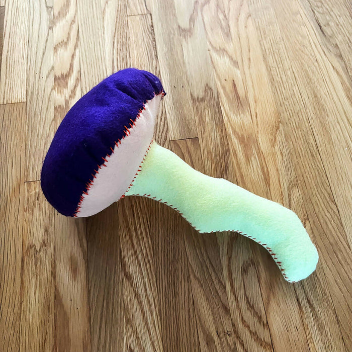 Felt Plush Mushroom - Plum Cap, Mint Stem