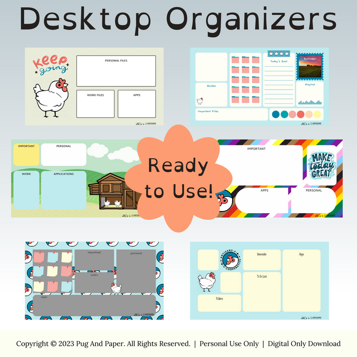 Digital Organizer Featuring AC's Brook the Chicken