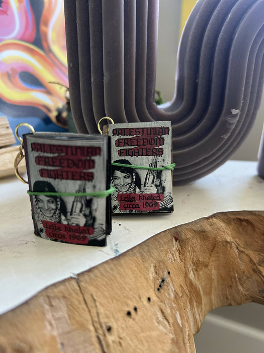 Palestinian Freedom Fighters solidarity piece earrings made of sustainable cork and handstitched