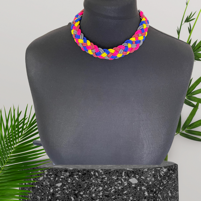 Five Strand Braided Cord Necklace