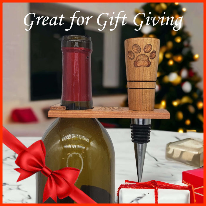 'Hold My Drink...' Cherry Bottle Stopper & Engraved Coaster Set