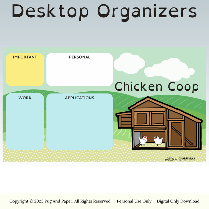 Digital Organizer Featuring AC's Brook the Chicken