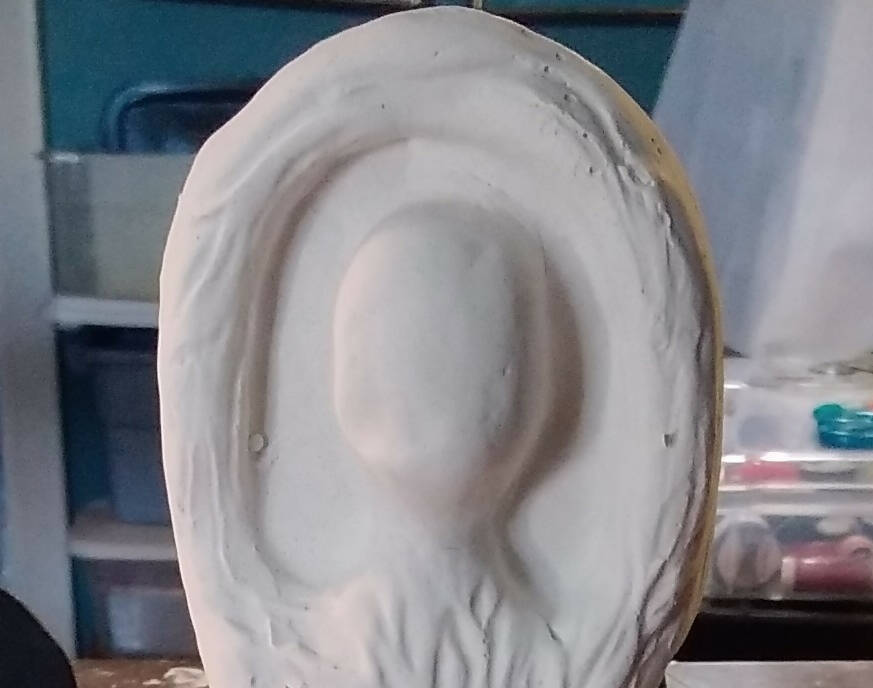 Flaming Serapha 9" plaster figurine with WINGS