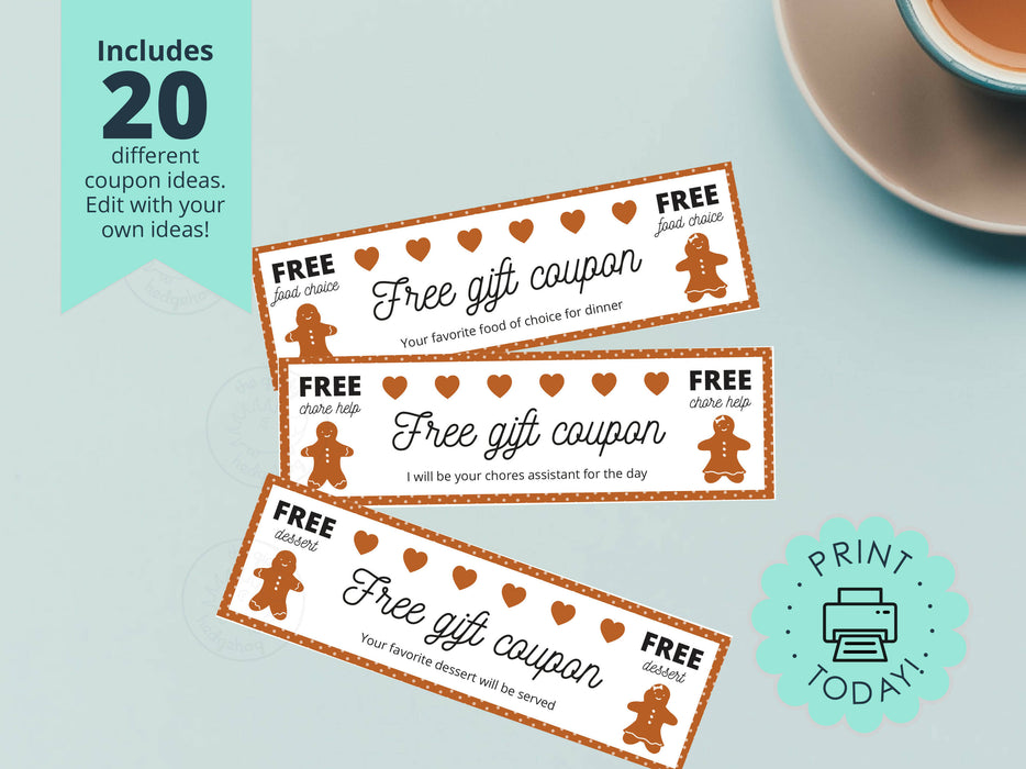 Holiday Coupons Gingerbreadman