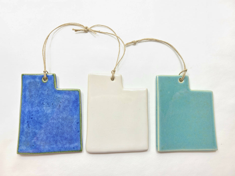 UT Utah Christmas Ornament - Pottery Ornament