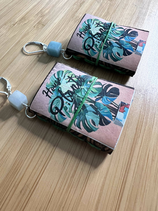 House Plant Booklet Earrings