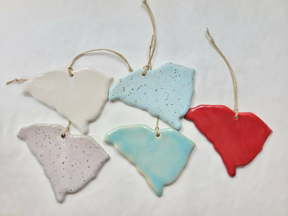 SC South Carolina Christmas Ornament - Pottery Ornament