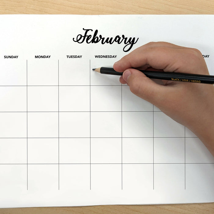 Printable Calendar BLANK Undated Monthly Planner Minimalist Simple Horizontal Event Planning Organizing Print Your Own DIY Instant DOWNLOAD