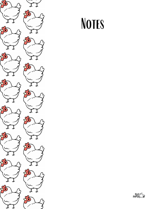 Artisans Cooperative Brook the Chicken Notepad 4"x5"