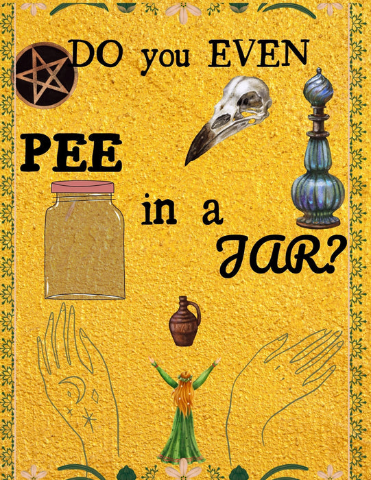 Silly Traditional Witch Wall Art | Witch Bottle Art