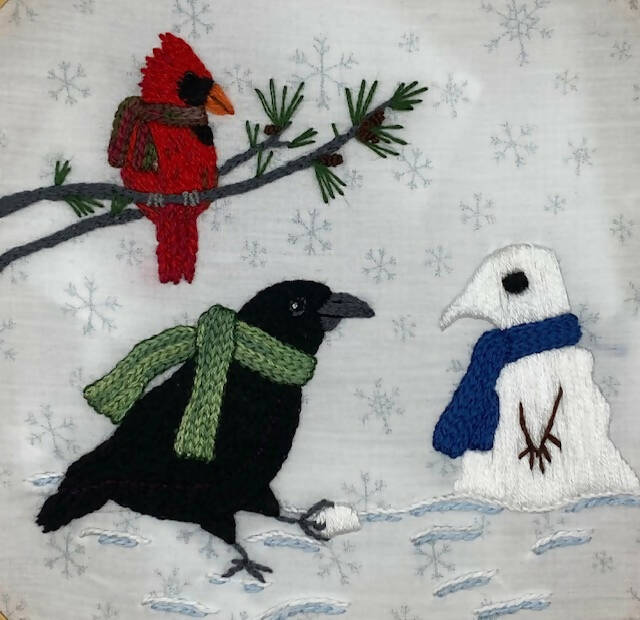 Small Crow Builds a Snowbird