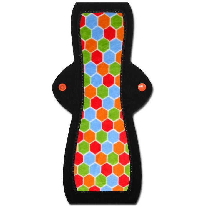 *Minky* Topped Reusable Pads & Panty Liners - Beehive Hexagon Print