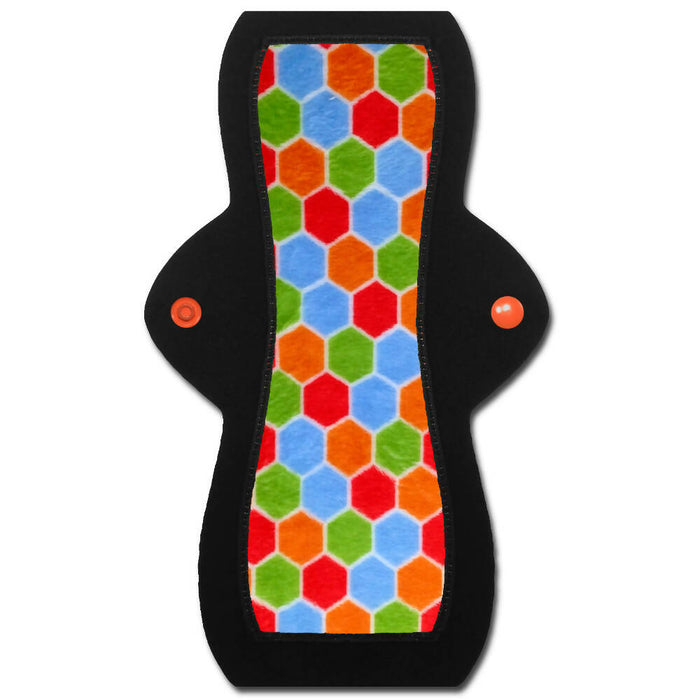 *Minky* Topped Reusable Pads & Panty Liners - Beehive Hexagon Print