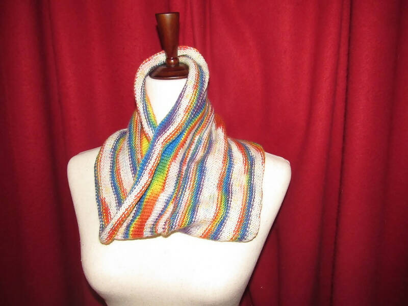 Rainbow mobius scarf