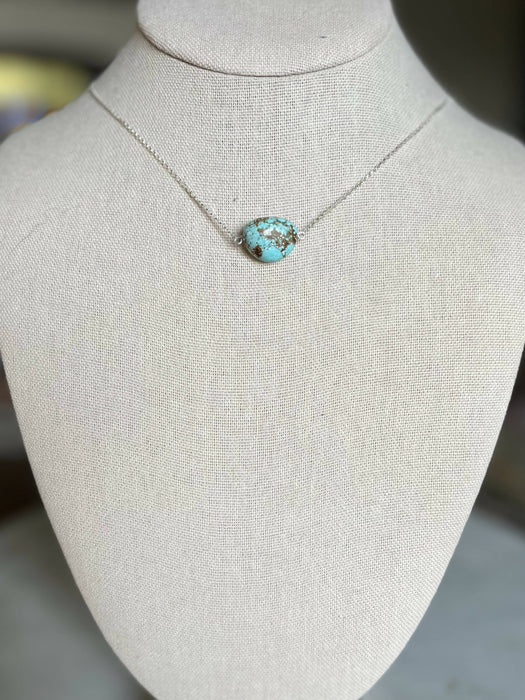 Turquoise Pebble Sterling Silver Necklace