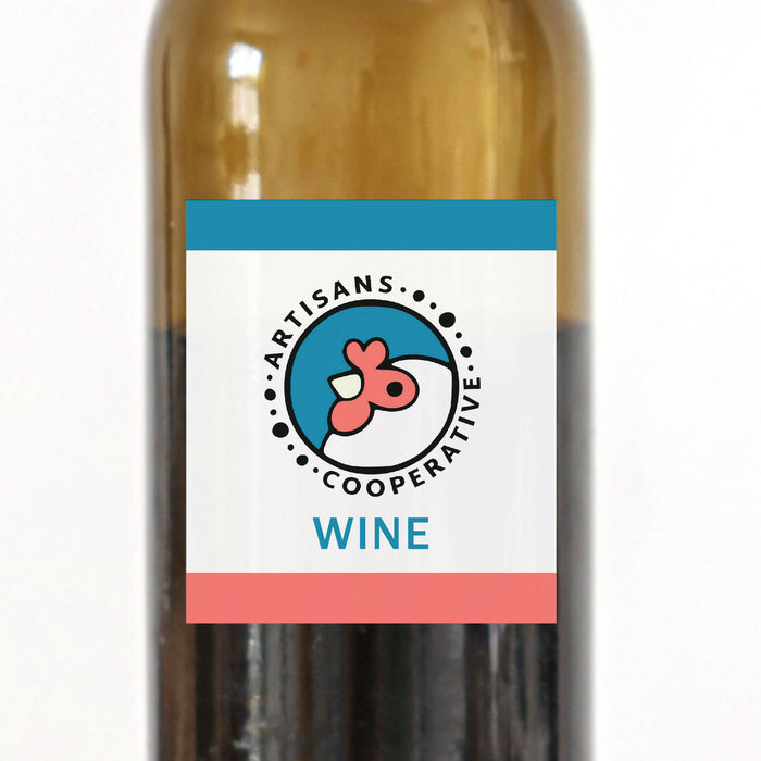 Printable DIY Wine Bottle Label for Artisans Cooperative Fundraiser, INSTANT DOWNLOAD